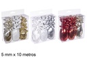 Pack 3 cintas con 9 lazos regalo Navidad colores surtidos