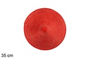 Salvamantel plástico rojo brillo 35 cm