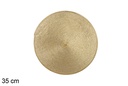 Salvamantel plástico oro brillo 35 cm