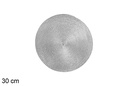 Dessous de plat en plastique argenté brillant 30 cm