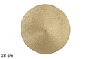 Dessous de plat en plastique doré pailleté 38 cm