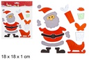 Adesivo gel Babbo Natale per decorare 18 cm