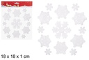 Adesivo de gel floco de neve para decorar 18 cm