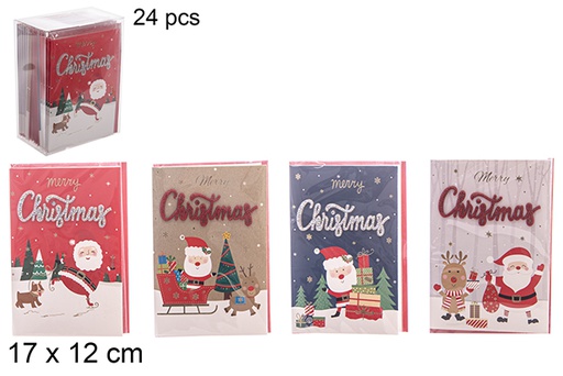 [113418] Postal Navidad surtido 17x12 cm