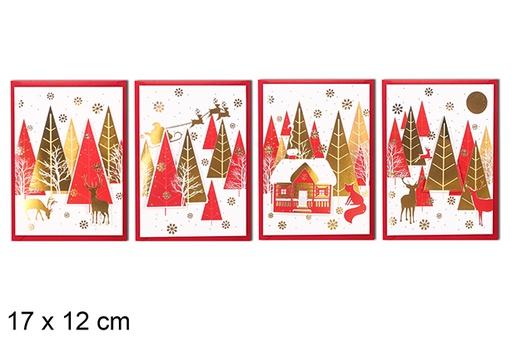 [113420] Cartão postal de Natal variado 17x12 cm 