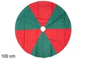 Red and green Christmas tree foot blanket 100 cm
