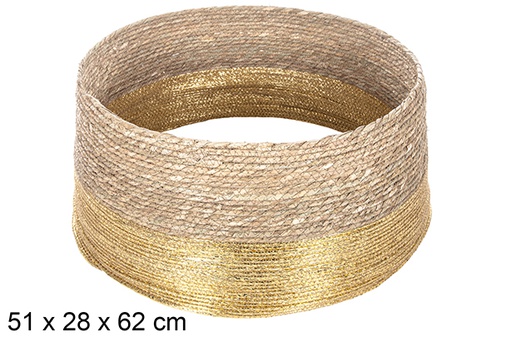 [113927] Base árbol seagrass cuerda papel color oro 51x28 cm