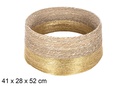 Seagrass Christmas tree base-golden paper rope 41x28 cm