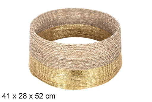 [113928] Base árbol seagrass cuerda papel color oro 41x28 cm