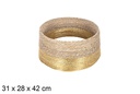 Seagrass Christmas tree base-golden paper rope 31x28 cm