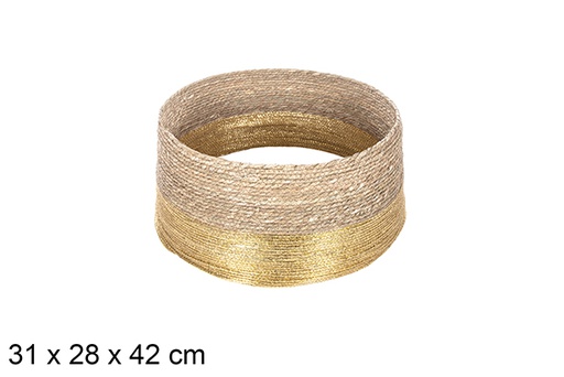 [113930] Base árbol seagrass cuerda papel color oro 31x28 cm