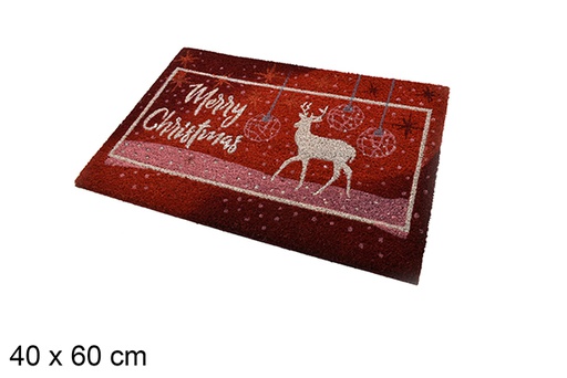 [206430] Felpudo decorado merry christmas con reno rojo 40x60cm
