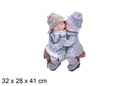 Figura cerámica Navidad niño/niña abrazados 32x28 cm