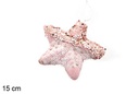 Colgante estrella decorado lentejuelas rosa/rosa claro 15 cm