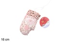 Colgante guante decorado lentejuelas rosa/rosa claro 16 cm