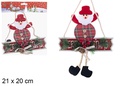 Colgante puerta Merry Christmas surtido 21x20 cm