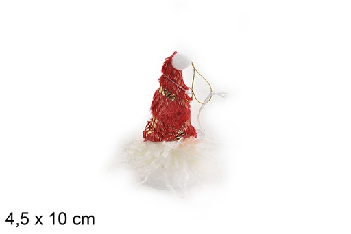 [206653] Ciondolo elfo rosso/oro 4,5x10 cm