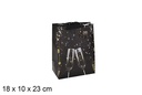Sac cadeau décoré de verres 18x10 cm