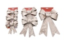 Noeud de Noël en velours beige
