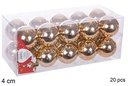 Pack 20 bolas champagne brillo 4 cm