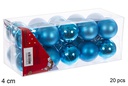 Pack 20 bolas turquesa brillo/mate 4 cm