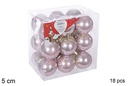 Pack 18 bolas oro rosa brillo 5 cm