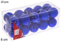 Pack 20 bolas azul brillo/mate  6 cm