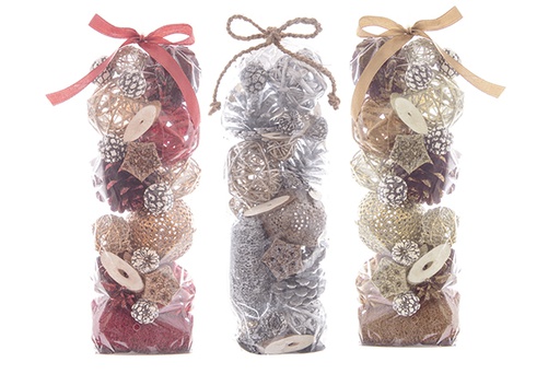 [113311] Sac de décoration de Noël couleurs assorties