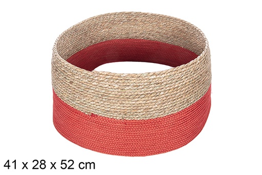 [114156] Base árbol seagrass cuerda papel color rojo 41x28 cm