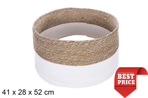 [114160] Seagrass Christmas tree base-white paper rope 41x28 cm