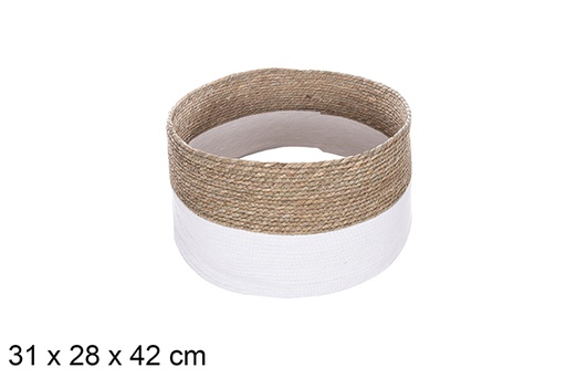 [114162] Base árbol seagrass cuerda papel color blanco 31x28 cm