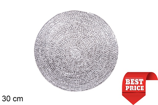 [114181] Silver paper rope trivet 30 cm