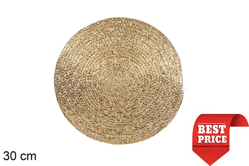 [114182] Gold paper rope trivet 30 cm