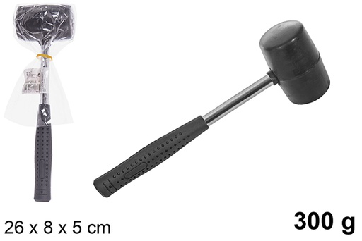 [111766] Rubber mallet with metal handle 26 cm 300 gr