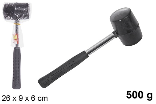 [111767] Mazo de goma con mango metal 26cm 500gr