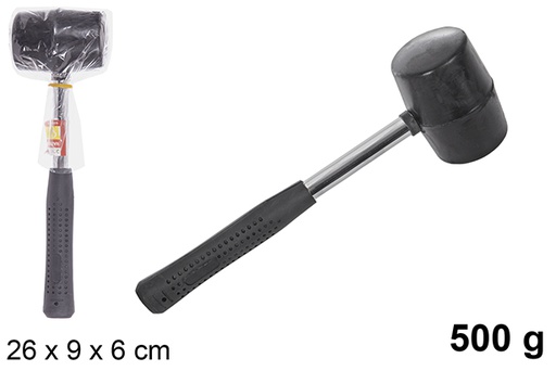 [111767] RUBBER MALLET WITH METAL HANDLE 500GR