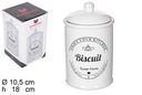 Bote cocina con tapa cerámica blanca deco Biscuit