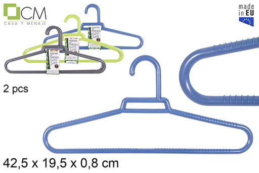 [112131] Pack 2 appendini in plastica extra forte colori assortiti
