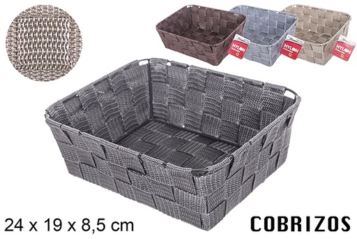 [112112] Cesta nylon colores surtidos 24x19cm