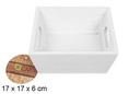 Caja madera blanca 17x17x6 cm