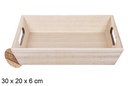 Caja madera natural 30x20x6 cm