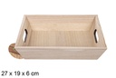 Natural wood box 27x19x6 cm