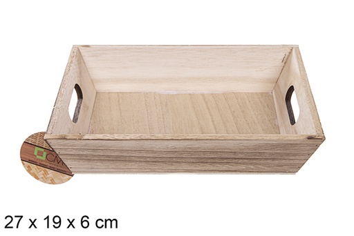 [111701] Vintage wooden box 27x19x6 cm