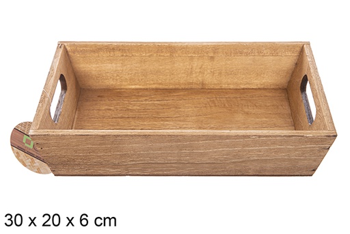 [111703] Caja madera caoba 30x20x6 cm