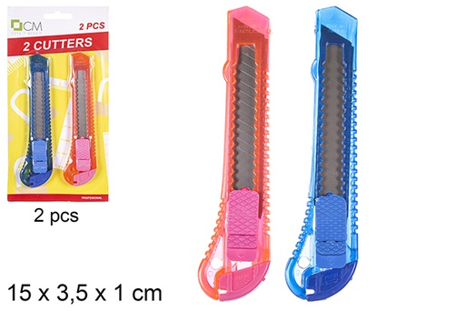 [112047] Pack 2 cutter plástico 15 cm