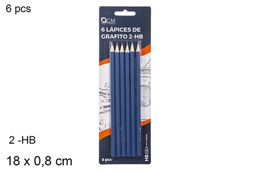 [112240] 6 lápices de grafito 2-hb