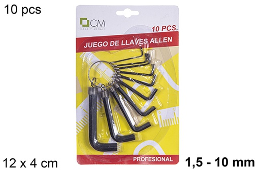 [111759] Juego 10 llaves allen hexagonal 1.5-10mm