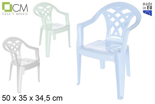 [114216] Silla plástico infantil clásica  pastel