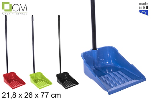 [112453] CORRUGATED DUSTPAN WITH BLACK HANDLE