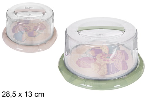 [111957] Portatorta in plastica in colori assortiti